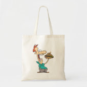 マンおもしろい食べズAサンドイッチトートバッグ トートバッグ (正面)