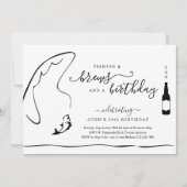 マンおもしろい魚釣り&ビール誕生日退職パーティー 招待状 (正面)