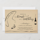 マンおもしろい魚釣り&ビール誕生日退職パーティー 招待状 (正面)