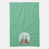 マンすごいメトロポリススノーグローブグラフィック キッチンタオル (縦)