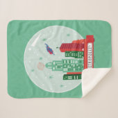 マンすごいメトロポリススノーグローブグラフィック シェルパブランケット (正面(横))