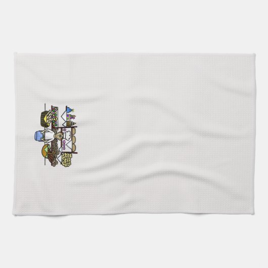 マンアットベーカリーカウンターキッチンタオル キッチンタオル (横)