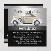 マンアンティークカーバースデーパーティー 招待状 (正面/裏面)