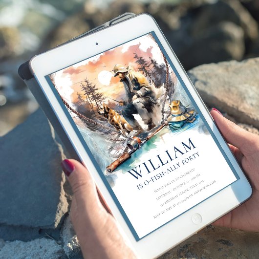 マンアンドドッグ大人魚釣り誕生日 招待状