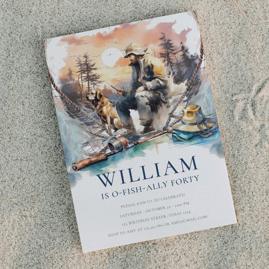 マンアンドドッグ大人魚釣り誕生日 招待状