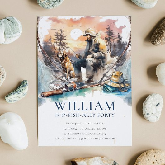 マンアンドドッグ大人魚釣り誕生日 招待状