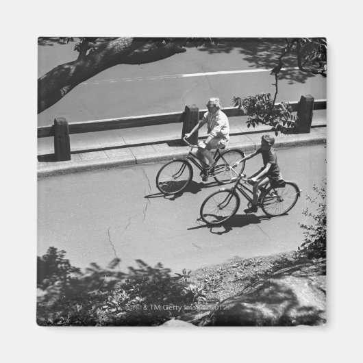 マンアンドボーイサイクリング マグネット (正面)