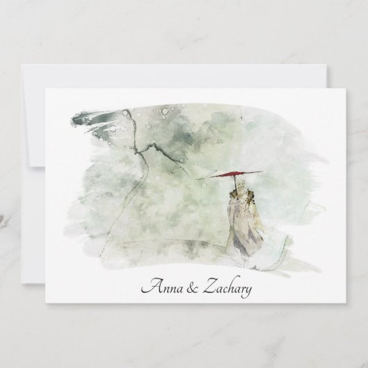 *~*マンアンブレラヒルズジャパンRSVP QR AR27 結婚's 招待状 (正面)