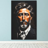 マンイタリアンローライトポートレート キャンバスプリント (インサイチュ (ウッドフロア))