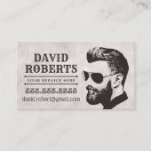 マンインサングラスレトロタイポグラフィプロフェッショナル 名刺 (正面)