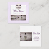 マンインザムーンエッセンシャル油アロマセラピー美しい スクエア名刺 (正面/裏面)