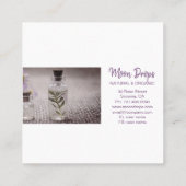 マンインザムーンエッセンシャル油アロマセラピー美しい スクエア名刺 (裏面)