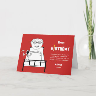マンインフル誕生日カード カード