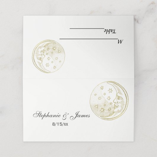 マンインムーンスターズ金ゴールドエスコートカード座席表 プレイスカード (外部開封)