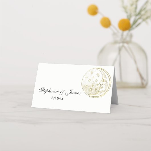 マンインムーンスターズ金ゴールドエスコートカード座席表 プレイスカード (正面)