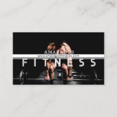 マンウェイトリフティングフィットネス白黒 名刺 (正面)
