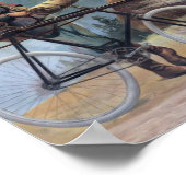 マンオンバイシクルイエローストーン国立公園ヴィンテージ ポスター (角)