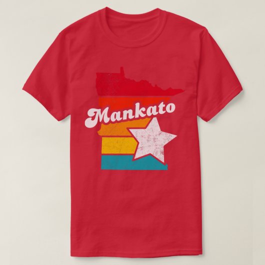 マンカトミネソタヴィンテージ動揺して土産2 Tシャツ (デザイン正面)