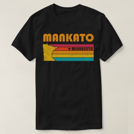 マンカトミネソタヴィンテージ動揺して土産 Tシャツ (デザイン正面)