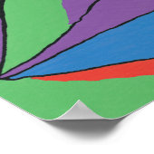 マンカラフル抽象芸術 ポスター (角)