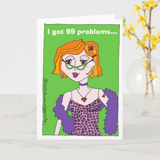 マンガおもしろいで子宮摘出がうまく行く カード (黄色い花)