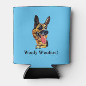 マンガおもしろいーのドイツの羊飼いクーラーボックス 缶クーラー (正面)