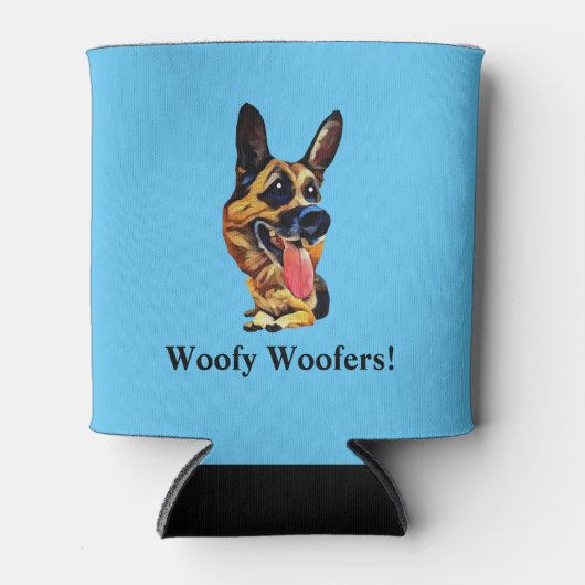 マンガおもしろいーのドイツの羊飼いクーラーボックス 缶クーラー (正面)