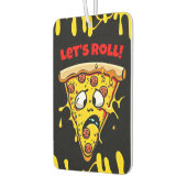 マンガおもしろいーのピザスライスとカスタム文字 カーエアーフレッシュナー (左)