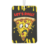 マンガおもしろいーのピザスライスとカスタム文字 カーエアーフレッシュナー (裏面)