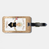 マンガおもしろいー熟女クルーズビーチトロピカル ラゲッジタグ (裏面横)