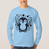 マンガおもしろいー・ペンギン長袖Tシャツ Tシャツ (正面)