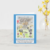 マンガおもしろいーBBQ料理カードパパ カード (黄色い花)