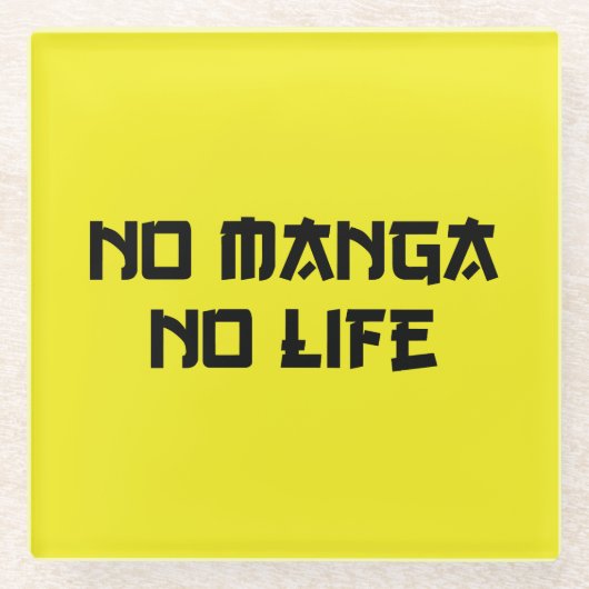 マンガなし ガラスコースター (正面)