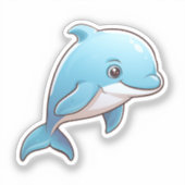 マンガのイルカ シール (正面)