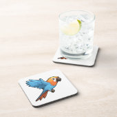 マンガのオウムイラストレーション コースター (右側)