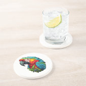 マンガのオウムイラストレーション コースター (側面)