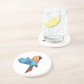 マンガのオウムイラストレーション コースター (側面)