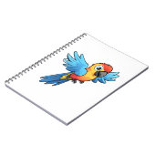 マンガのオウムイラストレーション ノートブック (左側)