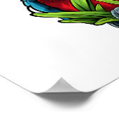 マンガのオウムイラストレーション ポスター (角)