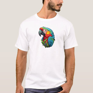 マンガのオウムイラストレーション Tシャツ