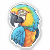 マンガのオウム シール (正面)