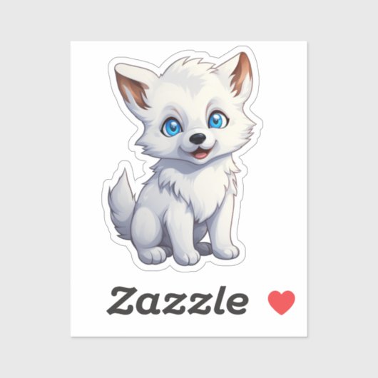 マンガのオオカミイラストレーション シール (シート)