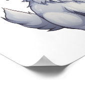 マンガのオオカミイラストレーション ポスター (角)