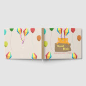 マンガのオレンジ色の猫の赤ちゃんシャワー ゲストブック (全面)