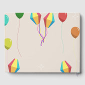 マンガのオレンジ色の猫の赤ちゃんシャワー ゲストブック (裏面)