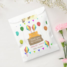 マンガのオレンジ色の猫の赤ちゃんシャワー フェイバーバッグ