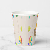 マンガのオレンジ色の猫の赤ちゃんシャワー 紙コップ (右)