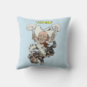 マンガのカウボーイ射撃、 発砲ピストル乗馬アート クッション (裏面)