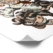 マンガのカウボーイ射撃、 発砲ピストル乗馬アート ポスター (角)