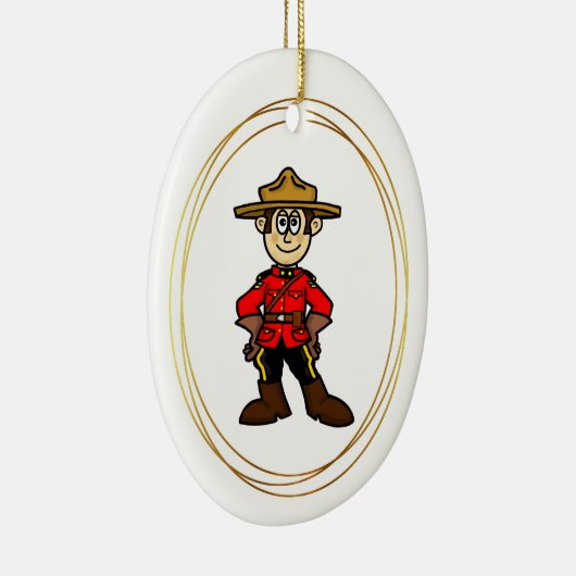マンガのカナダ人のクリスマス装飾 セラミックオーナメント (右)